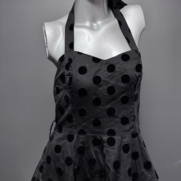 Hearts & Roses Y2K Black Polka Dot Dress - Picture 3 of 7